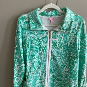 LILLY PULITZER  Full Zip Bungle In The Jungle Print Leona Jacket Size-Medium